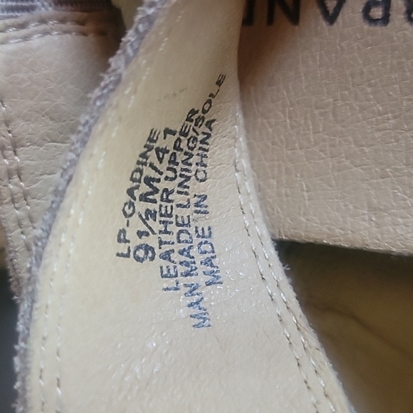 Lucky Brand Gadine Leather Upper Women's Taupe Suede Sandals Sz 9 1/2 M/41 - Picture 10 of 10